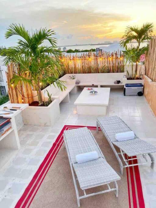 Rooftop Penthouse 3 Bedrooms, Sleeps 8! 坎昆 外观 照片